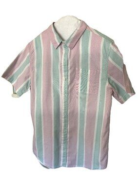 Pacsun Pastel Striped Short Sleeve button down